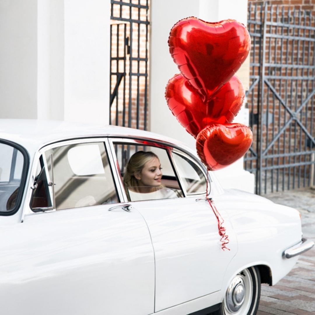 Červené srdce - heliový balónek | Rozvoz květin Plzeň