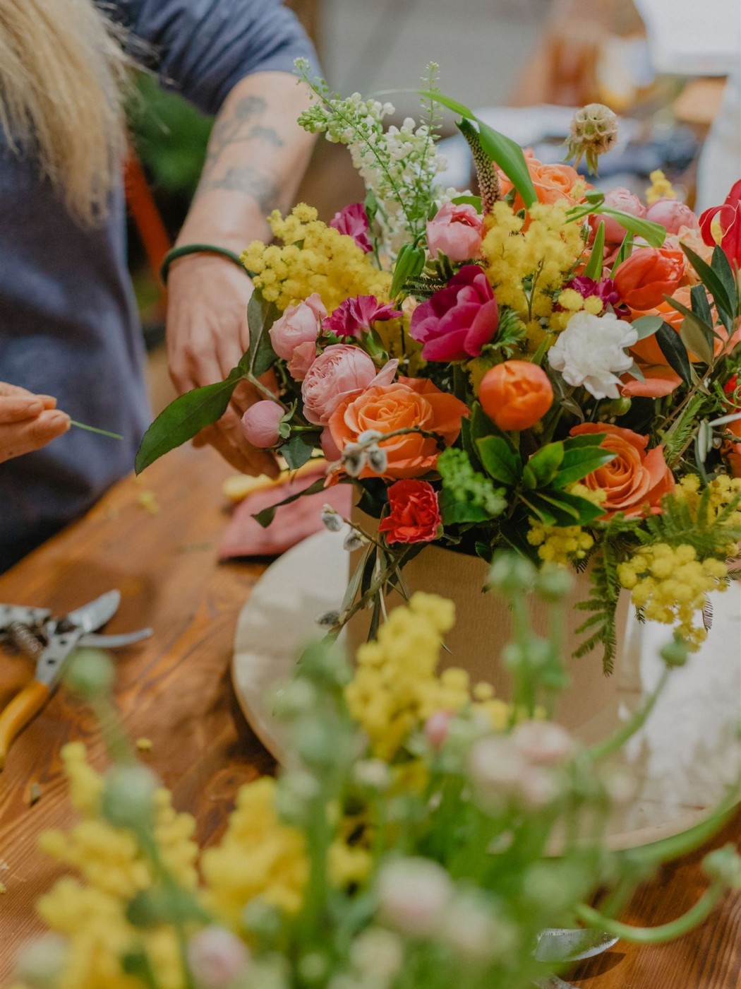 Workshop velký vypichovaný flowerbox | Rozvoz květin Plzeň