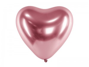  Latexový balónek Srdce růžovo-zlatý 30 cm | Rozvoz květin Plzeň
